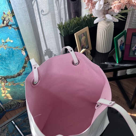 Ralph Lauren, white and pink tote. - Picture 7 of 12